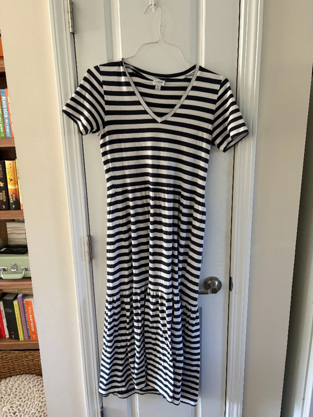 J. Crew Striped Maxi Dress